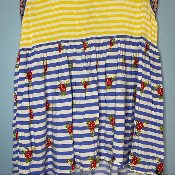 Matilda Jane Adventure Begins On My Mind Top Size Small Cap Sleeves Striped - Picture 5 of 8